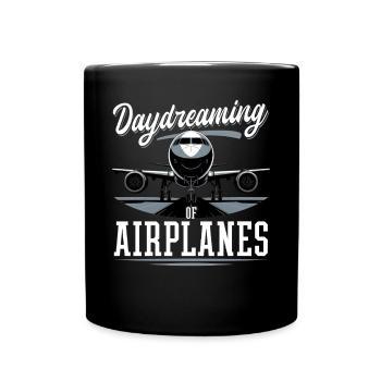 Avion Enfants Voyage Pilote Tout-petit - Mug uni - noir - Devant