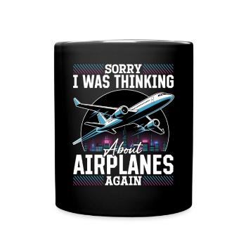Avion Enfants Voyage Pilote Tout-petit - Mug uni - noir - Devant