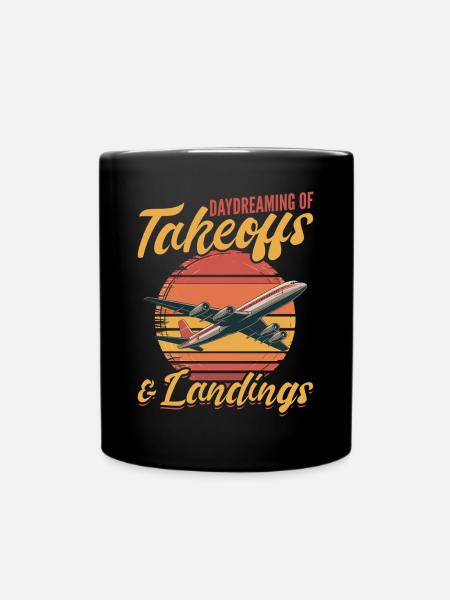 Airplane Kids Travel Pilot Toddler - Tasse einfarbig - Schwarz