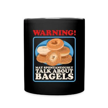 Bagel Bagel Bread Beigel Bread Gifts - Mug uni - noir - Devant