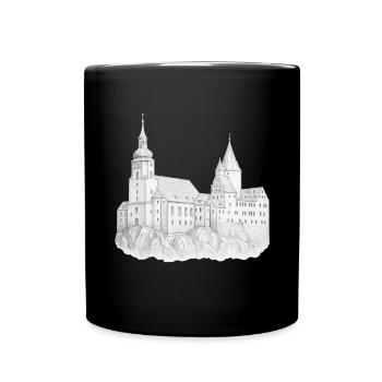 Schwarzenberg Erzgebirge Schloss - Tasse einfarbig - Schwarz - Vorne