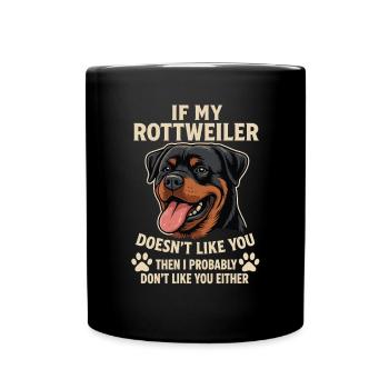 Chiens Rottweiler Amoureux des chiens - Mug uni - noir - Devant
