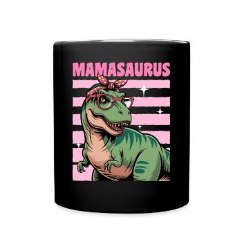 Dinosaur T-Rex Mamasaurus - Full Colour Mug - black - Front