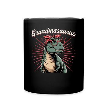 Dinosaur T-Rex Grandmasaurus - Full Colour Mug - black - Front