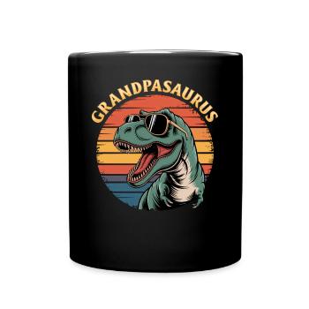 Dinosaur T-Rex Grandpasaurus - Full Colour Mug - black - Front
