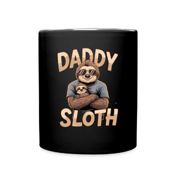 Papa paresseux avec des lunettes de soleil pour les papas cool - Mug uni - noir - Devant