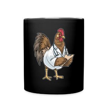 Stéthoscope Rooster Doctor - Mug uni - noir - Devant