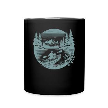 Watersports Kayaking Kayaker Kayaking Lover - Tasse einfarbig - Schwarz - Vorne