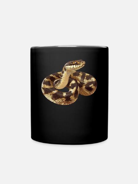 Schlangen Schlange - Tasse einfarbig - Schwarz