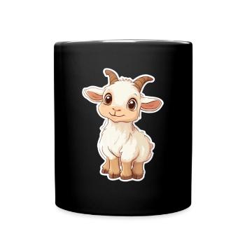 Chèvre - Mug uni - noir - Devant