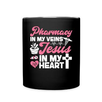 Technicien en pharmacie - Mug uni - noir - Devant