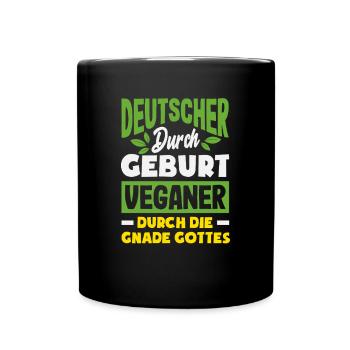 Attention Je suis végétalien Drôle Cadeau végétalien - Mug uni - noir - Devant