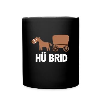 Motif amusant HÜ BRID pour les amoureux des chevaux et - Mug uni - noir - Devant