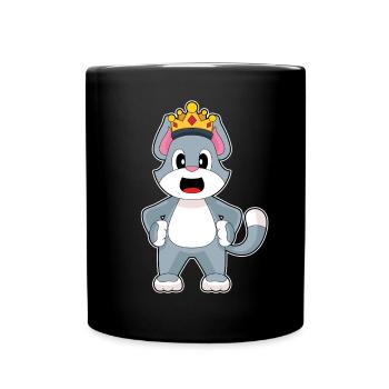 Couronne de chat - Mug uni - noir - Devant
