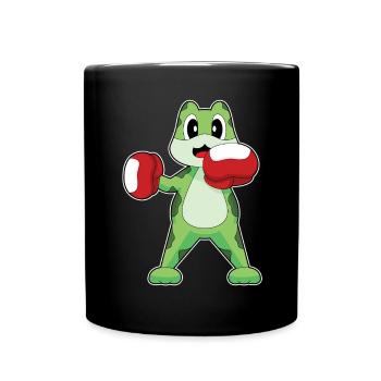 Frosch Boxer Boxhandschuhe Boxen - Tasse einfarbig - Schwarz - Vorne