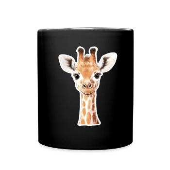 Giraffe - Tasse einfarbig - Schwarz - Vorne