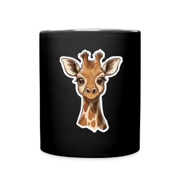Giraffe - Tasse einfarbig - Schwarz - Vorne