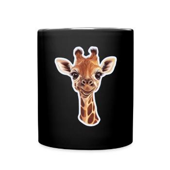 Giraffe - Tasse einfarbig - Schwarz - Vorne