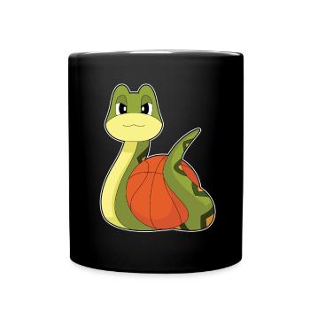 Schlange Basketballspieler Basketball - Tasse einfarbig - Schwarz - Vorne