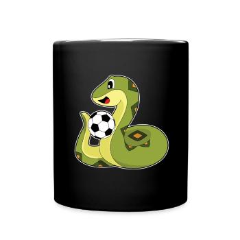 serpent joueur de football football - Mug uni - noir - Devant