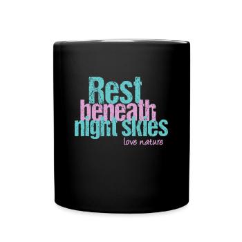 Tranquility under the night sky - Full Colour Mug - black - Front