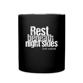 Tranquility under the night sky - Full Colour Mug - black - Front