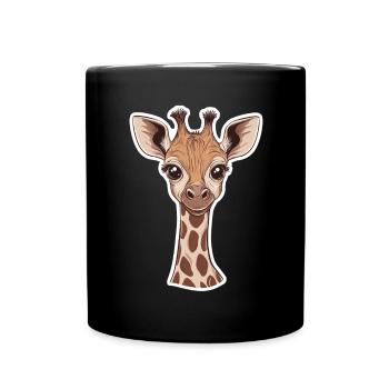 Giraffe - Tasse einfarbig - Schwarz - Vorne