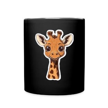 Giraffe - Tasse einfarbig - Schwarz - Vorne