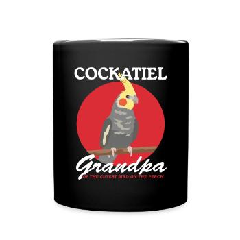Cadeau de propriétaire de grand-père d’oiseau calopsitte - Mug uni - noir - Devant