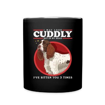 English Springer Spaniel Geschenk - Tasse einfarbig - Schwarz - Vorne