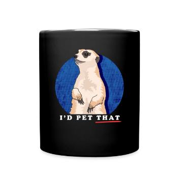 Suricate Drôle Cadeau de Suricate - Mug uni - noir - Devant