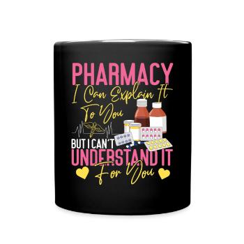 Pharmacy Tech Technician - Full Colour Mug - black - Front