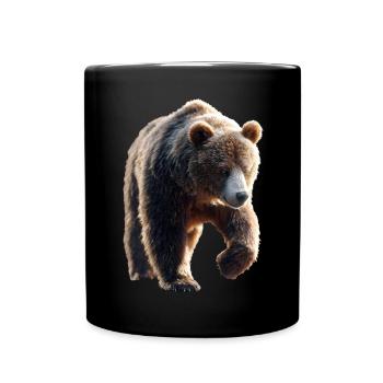 Ours brun, Grizzly, Frères d’ours, Forêt, Ours sauvages - Mug uni - noir - Devant