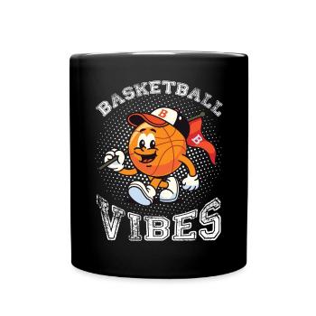 Basketball Vibes - Full Colour Mug - black - Front