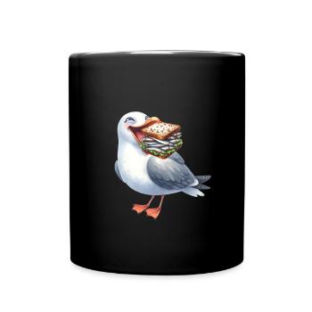 Mer du Nord Mer Baltique Mouette Mouettes Hareng maritime - Mug uni - noir - Devant