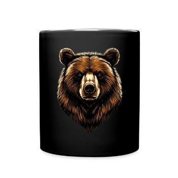 Ours brun, Grizzly, Frères d’ours, Forêt, Ours sauvages - Mug uni - noir - Devant