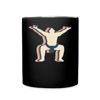 Sumo Lutte Japonais Sumo Lutteur Rétro - Mug uni - noir - Devant