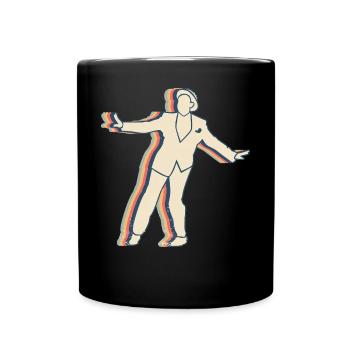Claquettes Danse Swing Danseur Rétro Line Art - Mug uni - noir - Devant