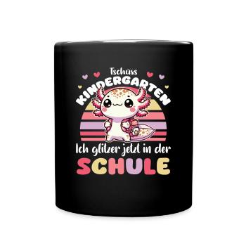 Enfin écolier 2025 douce licorne à la - Mug uni - noir - Devant