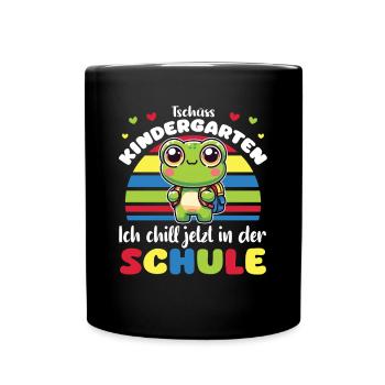 Enfin écolier 2025 douce licorne à la - Mug uni - noir - Devant