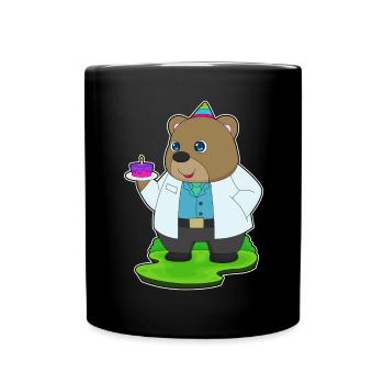 Bär Geburtstag Arzt - Tasse einfarbig - Schwarz - Vorne