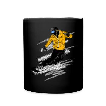 Snowboarder - Tasse einfarbig - Schwarz - Vorne