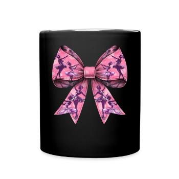 Coquette Bow Baton Twirling Twirler Pattern Girl - Mug uni - noir - Devant