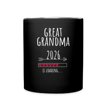 Pregnancy Announcement Great Grandma to be - Full Colour Mug - black - Front