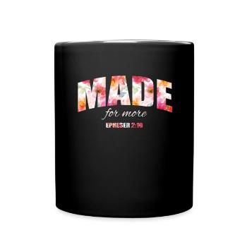 Foi florale faite pour plus | Éphésiens 2:10 - Mug uni - noir - Devant