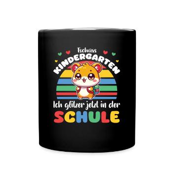 Enfin écolier 2025 douce licorne à la - Mug uni - noir - Devant