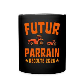 Futur PARRAIN Récolte 2026 Tracteur - Mug uni - noir - Devant