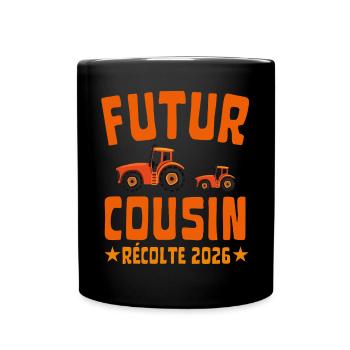 Futur Cousin Récolte 2026 Tracteur - Mug uni - noir - Devant