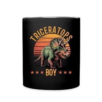 Dinosaur Triceratops Prehistoric - Tasse einfarbig - Schwarz - Vorne