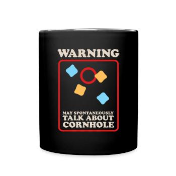 Cornhole Player Blind Hole Sac de haricot cadeau - Mug uni - noir - Devant